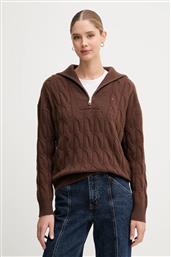 ΜΑΛΛΙΝΟ ΠΟΥΛΟΒΕΡ ΧΡΩΜΑ: ΚΑΦΕ, WW0WW46425 TOMMY HILFIGER