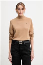 ΜΑΛΛΙΝΟ ΠΟΥΛΟΒΕΡ ΧΡΩΜΑ: ΚΑΦΕ, WW0WW47468 TOMMY HILFIGER