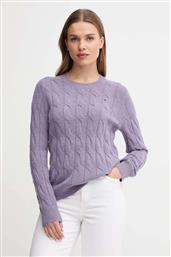 ΜΑΛΛΙΝΟ ΠΟΥΛΟΒΕΡ ΧΡΩΜΑ: ΜΟΒ, WW0WW43586 TOMMY HILFIGER
