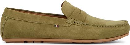 ΜΟΚΑΣΙΝΙΑ CASUAL HILFIGER SUEDE DRIVER FM0FM04998 ΧΑΚΙ TOMMY HILFIGER