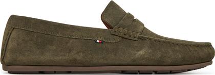 ΜΟΚΑΣΙΝΙΑ CASUAL HILFIGER SUEDE DRIVER FM0FM04998 ΠΡΑΣΙΝΟ TOMMY HILFIGER