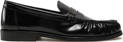 ΜΟΚΑΣΙΝΙΑ LOAFER ABRASIVATO LEATHER FW0FW08617 ΜΑΥΡΟ TOMMY HILFIGER