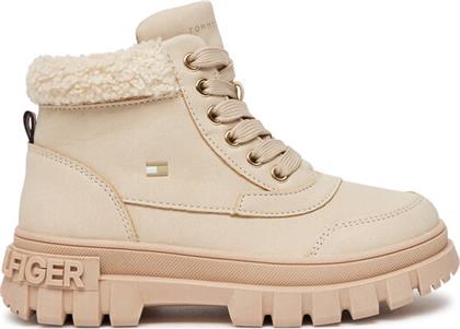 ΟΡΕΙΒΑΤΙΚΑ ΠΑΠΟΥΤΣΙΑ LACE-UP BOOTIE T1A5-33597-1628 S ΜΠΕΖ TOMMY HILFIGER