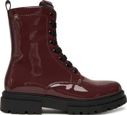 ΟΡΕΙΒΑΤΙΚΑ ΠΑΠΟΥΤΣΙΑ LACE-UP BOOTIE T4A5-34025-0775 D ΜΠΟΡΝΤΟ TOMMY HILFIGER