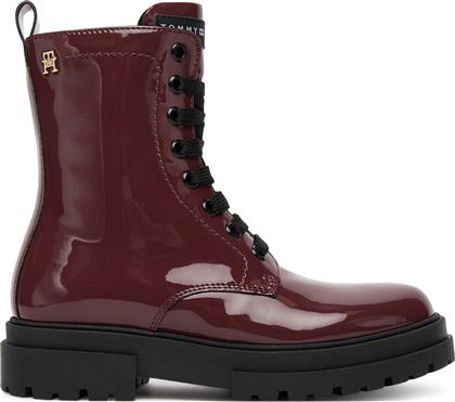ΟΡΕΙΒΑΤΙΚΑ ΠΑΠΟΥΤΣΙΑ LACE-UP BOOTIE T4A5-34025-0775 S ΜΠΟΡΝΤΟ TOMMY HILFIGER