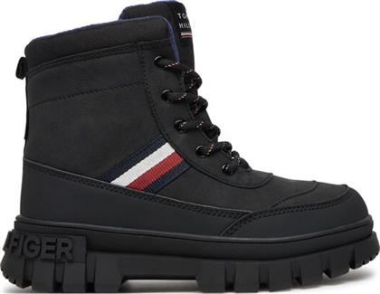 ΟΡΕΙΒΑΤΙΚΑ ΠΑΠΟΥΤΣΙΑ STRIPES FUR BOOT T3X5-33713-1487 S ΜΑΥΡΟ TOMMY HILFIGER