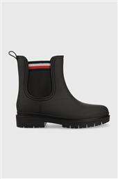 ΟΥΕΛΛΙΝΓΚΤΟΝ RAIN BOOT ANKLE ELASTIC ΧΡΩΜΑ: ΜΑΥΡΟ TOMMY HILFIGER