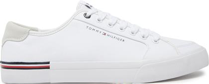 ΠΑΝΙΝΑ ΠΑΠΟΥΤΣΙΑ CORE CORPORATE VULC CANVAS FM0FM05398 ΛΕΥΚΟ TOMMY HILFIGER