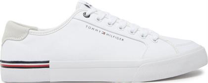 ΠΑΝΙΝΑ ΠΑΠΟΥΤΣΙΑ CORE CORPORATE VULC CANVAS FM0FM05398 ΛΕΥΚΟ TOMMY HILFIGER