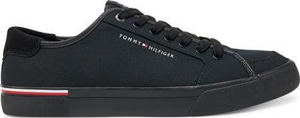 ΠΑΝΙΝΑ ΠΑΠΟΥΤΣΙΑ CORE CORPORATE VULC CANVAS FM0FM05398 ΜΑΥΡΟ TOMMY HILFIGER