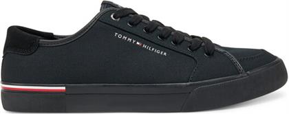 ΠΑΝΙΝΑ ΠΑΠΟΥΤΣΙΑ CORE CORPORATE VULC CANVAS FM0FM05398 ΜΑΥΡΟ TOMMY HILFIGER