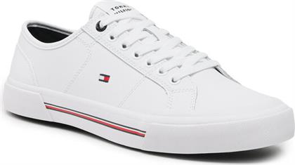 ΠΑΝΙΝΑ ΠΑΠΟΥΤΣΙΑ CORE CORPORATE VULC LEATHER FM0FM04561 ΛΕΥΚΟ TOMMY HILFIGER