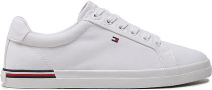 ΠΑΝΙΝΑ ΠΑΠΟΥΤΣΙΑ ESSENTIAL STRIPES SNEAKER FW0FW06954 ΛΕΥΚΟ TOMMY HILFIGER