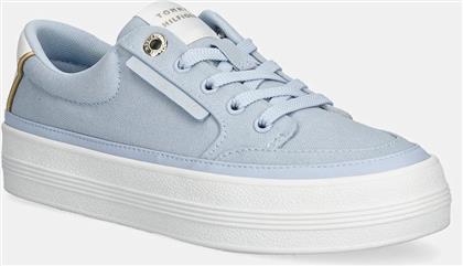 ΠΑΝΙΝΑ ΠΑΠΟΥΤΣΙΑ ESSENTIAL VULC TEXTILE SNEAKER ΧΡΩΜΑ: ΜΠΛΕ, FW0FW08323 TOMMY HILFIGER