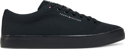 ΠΑΝΙΝΑ ΠΑΠΟΥΤΣΙΑ HI VULC LOW CORE CANVAS FM0FM05396 ΜΑΥΡΟ TOMMY HILFIGER