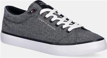 ΠΑΝΙΝΑ ΠΑΠΟΥΤΣΙΑ TH HI VULC LOW CORE CHAMBRAY ΧΡΩΜΑ: ΝΑΥΤΙΚΟ ΜΠΛΕ, FM0FM05389 TOMMY HILFIGER