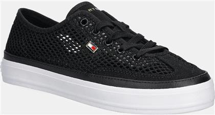 ΠΑΝΙΝΑ ΠΑΠΟΥΤΣΙΑ TH OPEN MESH VULC SNEAKER ΧΡΩΜΑ: ΜΑΥΡΟ, FW0FW08684 TOMMY HILFIGER