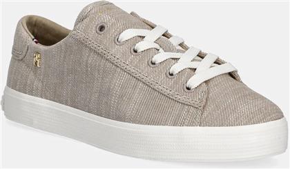 ΠΑΝΙΝΑ ΠΑΠΟΥΤΣΙΑ VULC SNEAKER CHAMBREY ΧΡΩΜΑ: ΜΠΕΖ, FW0FW08561 TOMMY HILFIGER