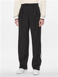 ΠΑΝΤΕΛΟΝΙ ΥΦΑΣΜΑΤΙΝΟ RELAXED STRAIGHT PINSTRIPE PANT WW0WW40513 ΜΑΥΡΟ STRAIGHT FIT TOMMY HILFIGER