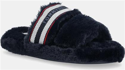 ΠΑΝΤΟΦΛΕΣ HILFIGER FUR SLIPPER ΧΡΩΜΑ: ΝΑΥΤΙΚΟ ΜΠΛΕ, FW0FW08854 TOMMY HILFIGER