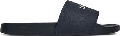 ΠΑΝΤΟΦΛΕΣ HILFIGER PRINT TUMBLE POOL SLIDE FM0FM05505 ΣΚΟΥΡΟ ΜΠΛΕ TOMMY HILFIGER