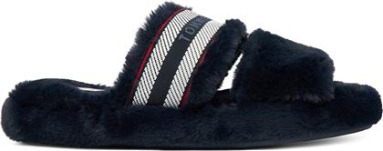 ΠΑΝΤΟΦΛΕΣ ΣΠΙΤΙΟΥ HILFIGER FUR SLIPPER FW0FW08854 ΣΚΟΥΡΟ ΜΠΛΕ TOMMY HILFIGER