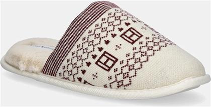 ΠΑΝΤΟΦΛΕΣ TH GRAPHIC HOUSE SHOE TRIAL ΧΡΩΜΑ: ΜΠΕΖ, FW0FW09062 TOMMY HILFIGER