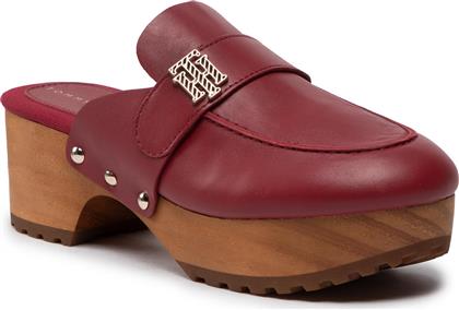 ΠΑΝΤΟΦΛΕΣ TH HARDWARE MID HELL CLOG FW0FW06602 ΜΠΟΡΝΤΟ TOMMY HILFIGER από το EPAPOUTSIA