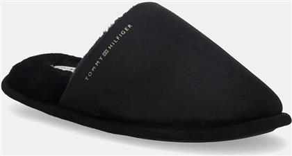 ΠΑΝΤΟΦΛΕΣ TH SOFT HOUSE SHOE ΧΡΩΜΑ: ΜΑΥΡΟ, FW0FW08853 TOMMY HILFIGER