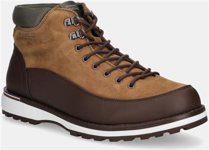 ΠΑΠΟΥΤΣΙΑ CORPORATE OUTDOOR NUBUCK BOOT ΧΡΩΜΑ: ΚΑΦΕ, FM0FM05190 TOMMY HILFIGER