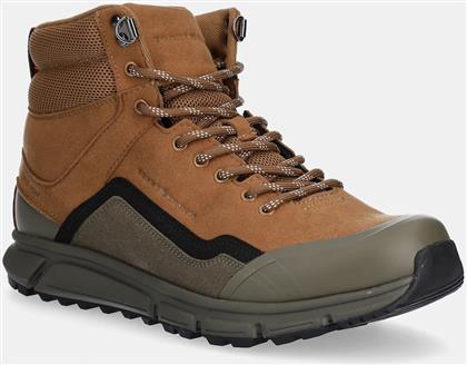 ΠΑΠΟΥΤΣΙΑ OUTDOOR RUNNER HI WPM ΧΡΩΜΑ: ΚΑΦΕ, FM0FM05575 TOMMY HILFIGER