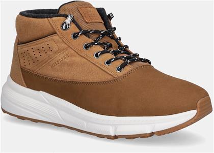 ΠΑΠΟΥΤΣΙΑ W NBK SDE HYBRID BOOT ΧΡΩΜΑ: ΚΑΦΕ, FM0FM05609 TOMMY HILFIGER