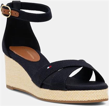 ΠΕΔΙΛΑ FLAG CRISS-CROS MID WEDGE ESPAD ΧΡΩΜΑ: ΝΑΥΤΙΚΟ ΜΠΛΕ, FW0FW08481 TOMMY HILFIGER