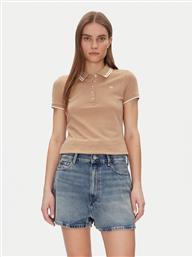 POLO FEMININE SPORTY SLIM POLO SS WW0WW44517 ΧΑΚΙ REGULAR FIT TOMMY HILFIGER