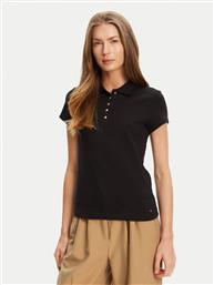 POLO GOLD BUTTON WW0WW45768 ΜΑΥΡΟ SLIM FIT TOMMY HILFIGER