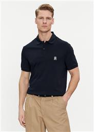 POLO INTERLOCK MW0MW34783 ΣΚΟΥΡΟ ΜΠΛΕ REGULAR FIT TOMMY HILFIGER