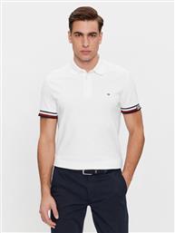 POLO MONOTYPE FLAG MW0MW33585 ΛΕΥΚΟ SLIM FIT TOMMY HILFIGER