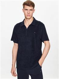 POLO TERRY UM0UM02789 ΣΚΟΥΡΟ ΜΠΛΕ REGULAR FIT TOMMY HILFIGER