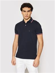 POLO TIPPED MW0MW13080 ΣΚΟΥΡΟ ΜΠΛΕ SLIM FIT TOMMY HILFIGER