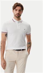 POLO TIPPED MW0MW37346 ΛΕΥΚΟ SLIM FIT TOMMY HILFIGER