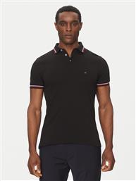POLO TIPPED MW0MW37346 ΜΑΥΡΟ SLIM FIT TOMMY HILFIGER