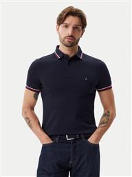 POLO TIPPED MW0MW37346 ΣΚΟΥΡΟ ΜΠΛΕ SLIM FIT TOMMY HILFIGER