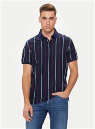 POLO VERTICAL MW0MW35627 ΣΚΟΥΡΟ ΜΠΛΕ REGULAR FIT TOMMY HILFIGER