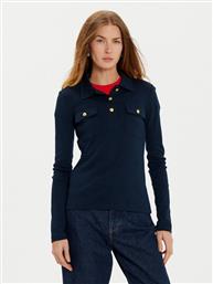 POLO WW0WW45308 ΣΚΟΥΡΟ ΜΠΛΕ SLIM FIT TOMMY HILFIGER