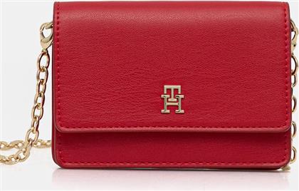 ΠΟΡΤΟΦΟΛΙ ΧΡΩΜΑ: ΚΟΚΚΙΝΟ, AW0AW18248 TOMMY HILFIGER