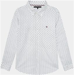 ΠΟΥΚΑΜΙΣΟ MINI MONOGRAM PRINT SHIRT L/S KB0KB08735 ΛΕΥΚΟ REGULAR FIT TOMMY HILFIGER