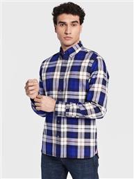 ΠΟΥΚΑΜΙΣΟ OXFORD BLACKWATCH MW0MW29185 ΣΚΟΥΡΟ ΜΠΛΕ REGULAR FIT TOMMY HILFIGER