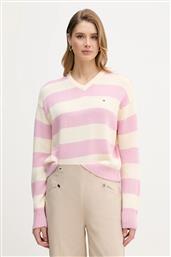 ΠΟΥΛΟΒΕΡ ΑΠΟ ΚΑΣΜΙΡ ΧΡΩΜΑ: ΡΟΖ, WW0WW47655 TOMMY HILFIGER