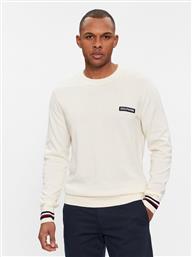 ΠΟΥΛΟΒΕΡ GLOBAL STRIPE CREW NK MW0MW33502 ΕΚΡΟΥ REGULAR FIT TOMMY HILFIGER