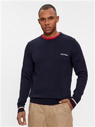 ΠΟΥΛΟΒΕΡ GLOBAL STRIPE CREW NK MW0MW33502 ΣΚΟΥΡΟ ΜΠΛΕ REGULAR FIT TOMMY HILFIGER